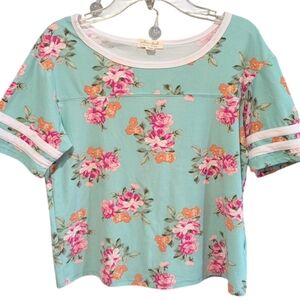 Floral Mint Green Top